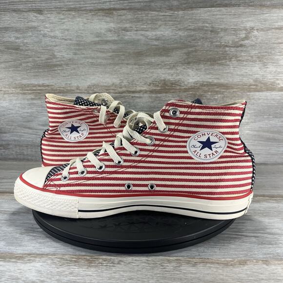 Converse Men's CT Spec Hi, Red White & Blue Stripes & Stars Sneakers Size 10 - Picture 1 of 11